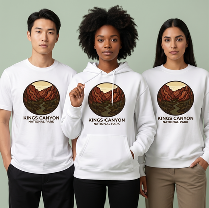 Custom Kings Canyon National Park Shirt, Vintage Mountain Hoodie, Personalized Nature Lover Sweatshirt, Retro Outdoor Adventure Apparel