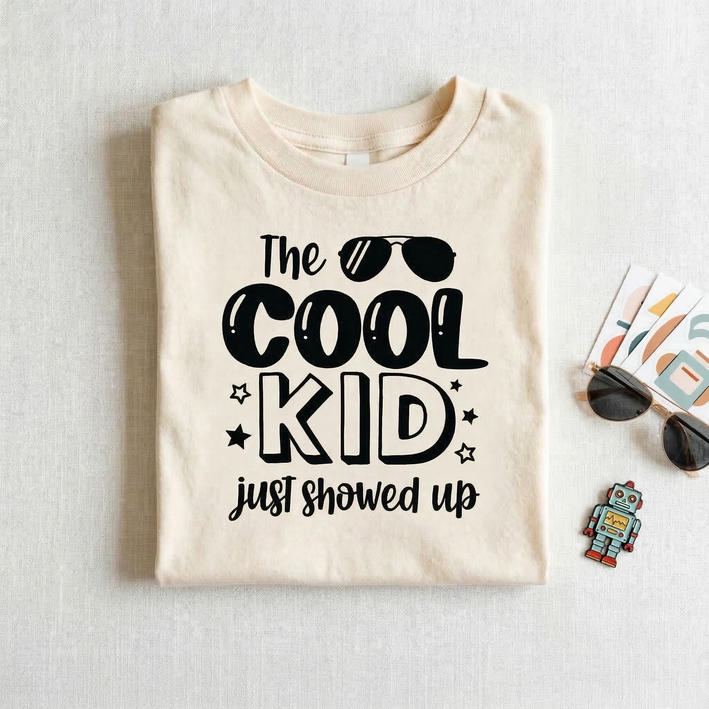 The Cool Kid Just Showed Up Kids T-Shirt, Retro Toddler Tee, Cool Kid Sunglasses Graphic Shirt, Trendy Youth Apparel, Funny Children's Gift