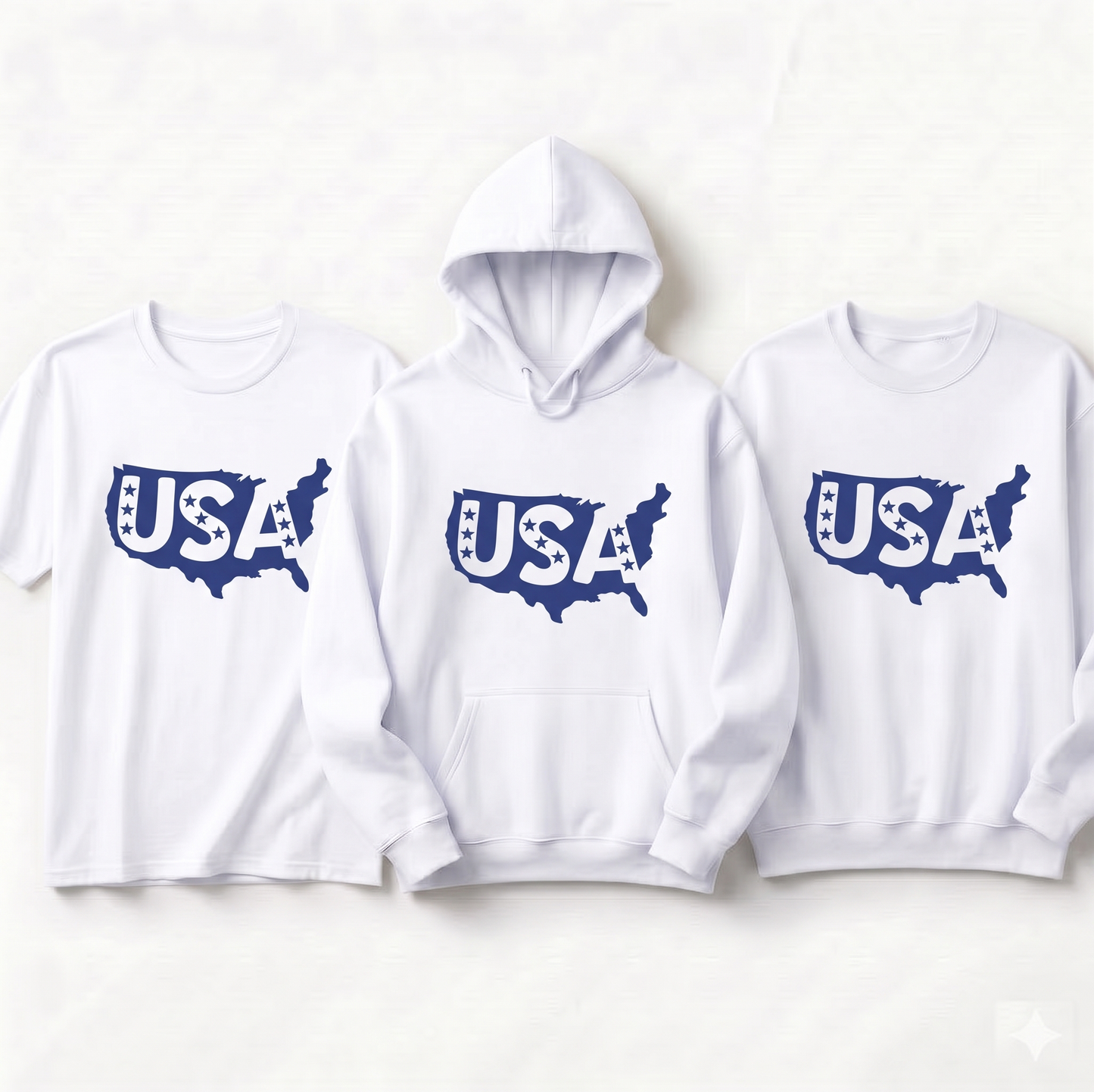 Custom USA Map Shirt, Patriotic 4th of July Hoodie, Independence Day Sweatshirt, Matching Family July 4th Apparel, American Pride Tops