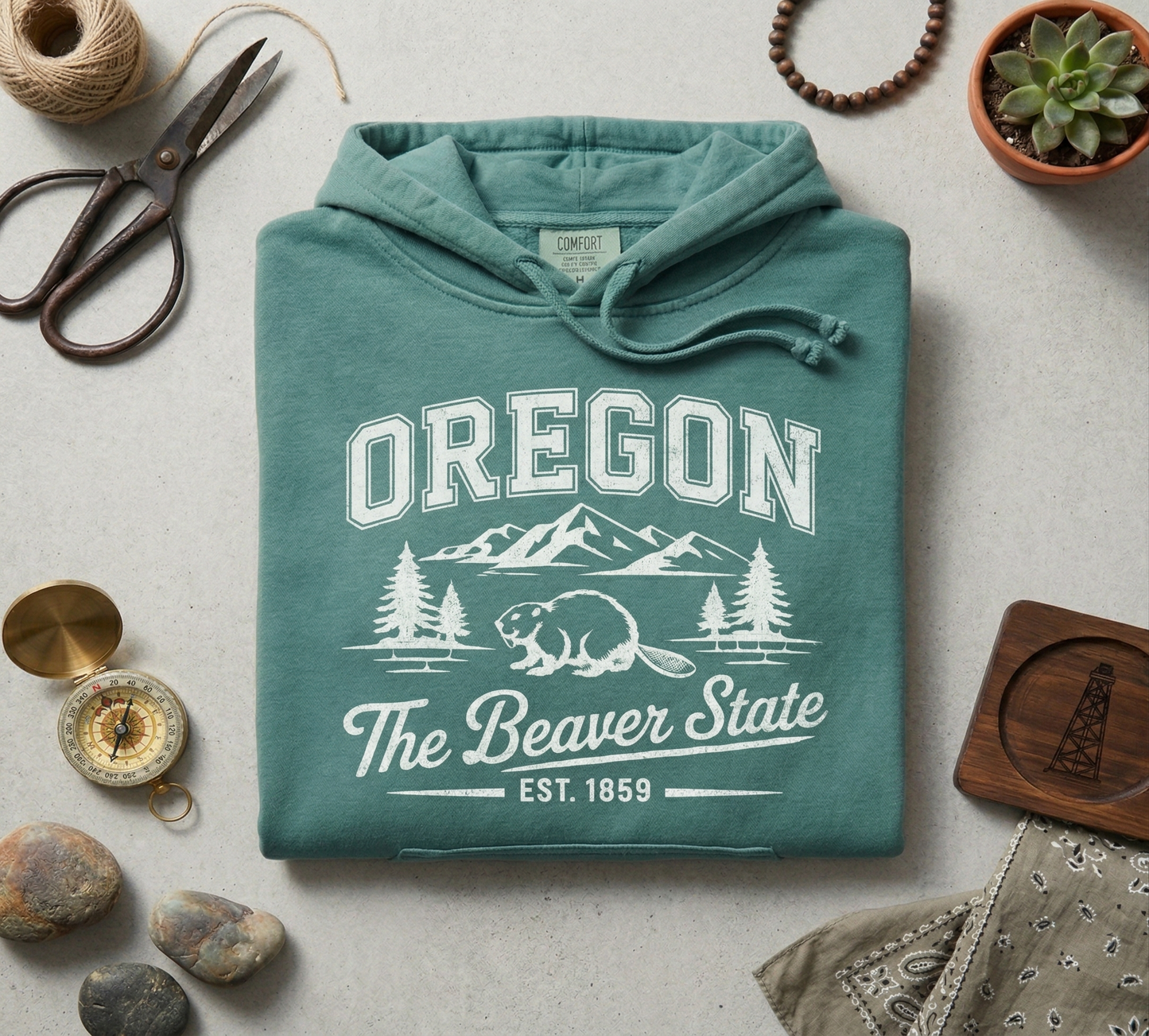 Custom Washington Hoodie - Vintage Evergreen State Sweatshirt - Retro WA 1889 Est. Pullover - Personalized Washington Gift