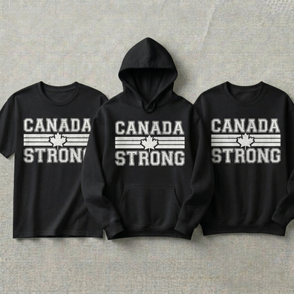 Custom Canada Strong Hoodie and Sweatshirt, Canada Strong T-shirt, Canadian Pride Apparel, Personalized Canada Gift