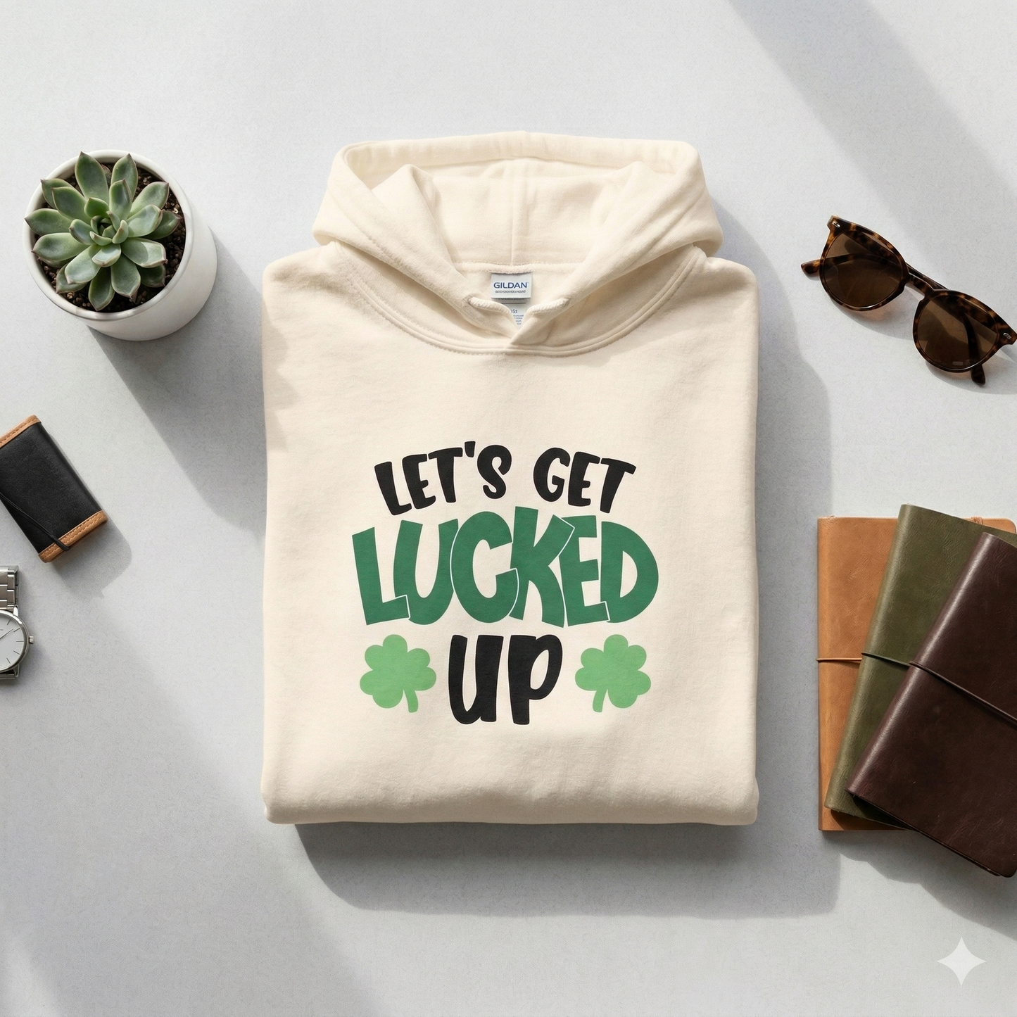 Let's Get Lucked Up Hoodie | St. Patrick's Day Shamrock Pullover