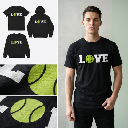 Custom Tennis Love Shirt, Personalized Tennis Mom Hoodie, Game Day Sweatshirt, Tennis Fan Gift, Sports Mom Apparel, Custom Tennis Team Gear