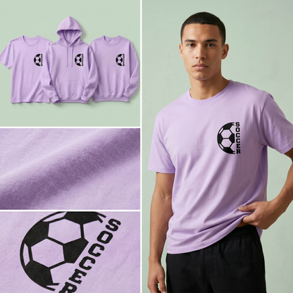 Custom Minimalist Soccer Shirt, Personalized Soccer Mom Hoodie, Pocket Design Soccer Sweatshirt, Game Day Apparel, Soccer Player Coach Gift