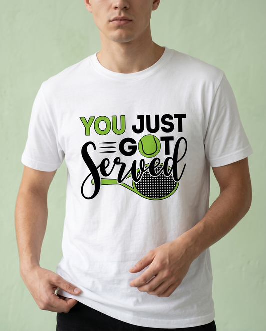 Custom You Just Got Served Tennis Shirt, Personalized Tennis Mom Hoodie, Tennis Player Gift, Game Day Sweatshirt, Customized Tennis Team