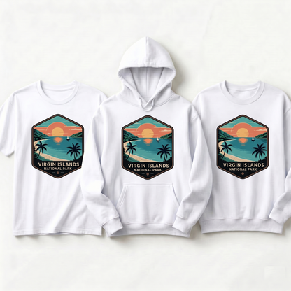 Custom Virgin Islands National Park Hoodie, Personalized Tropical Gift, National Park Sweatshirt, Beach Sunset Graphic Tee