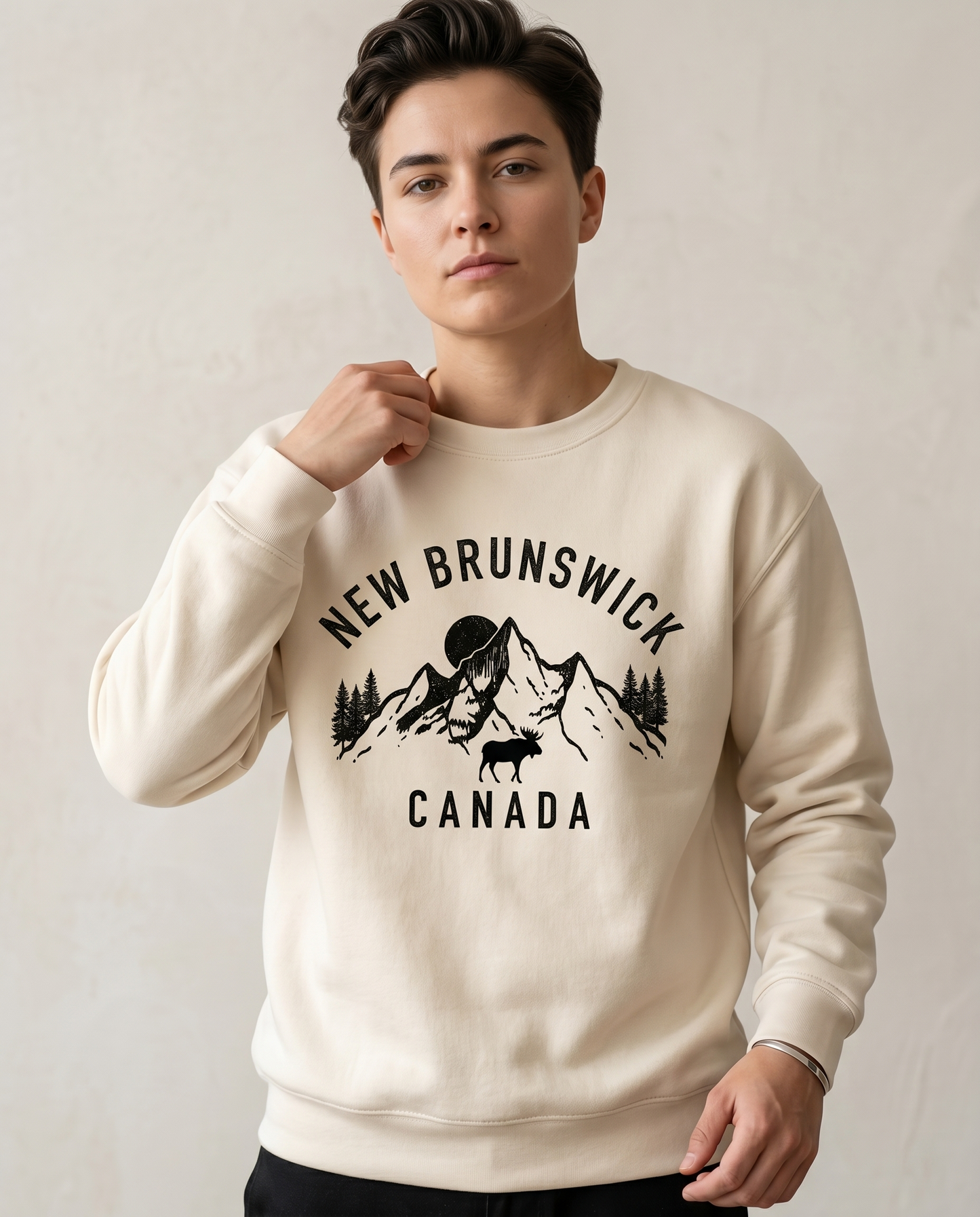 New Brunswick Canada Sweatshirt, Custom Maritime Province Hoodie, Personalized New Brunswick Shirt, Vintage Moose Mountain Tee