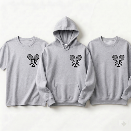 Custom Tennis Champion Hoodie, Personalized Tennis Trophy Shirt, Tennis Tournament Sweatshirt, Custom Tennis Player Gift