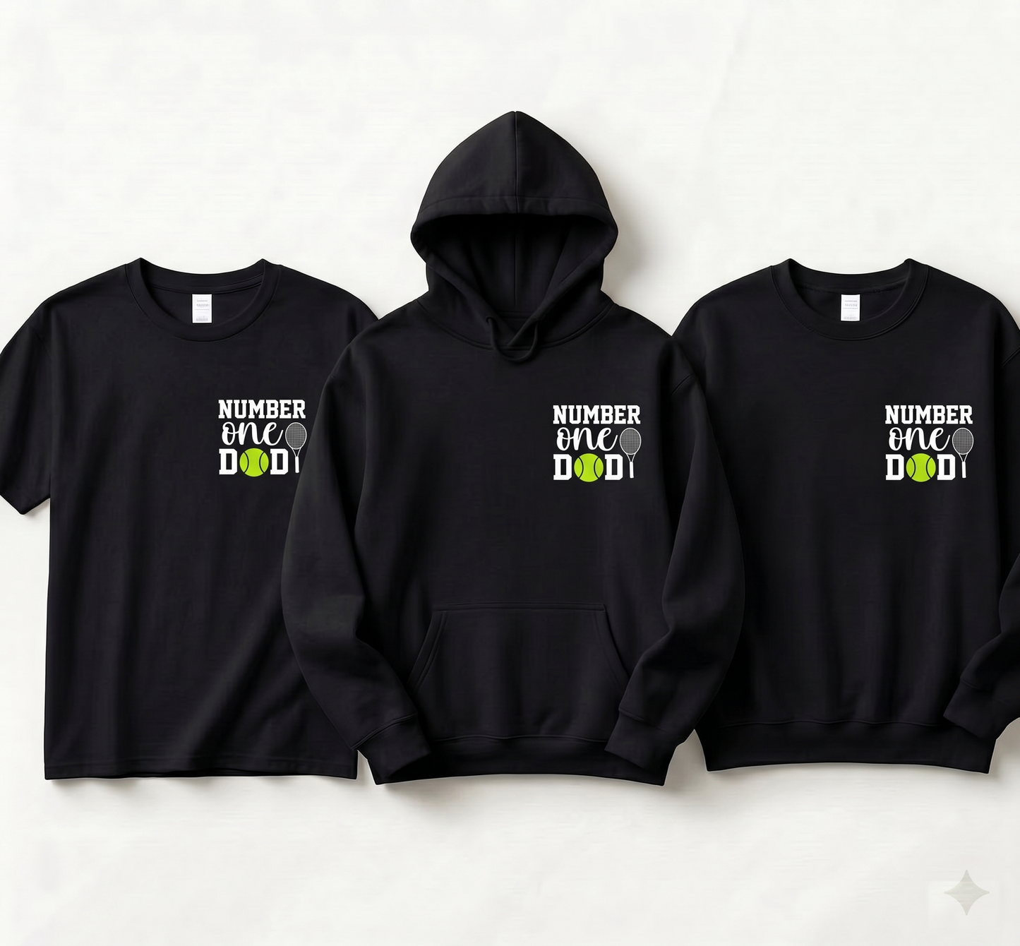 Custom Number One Tennis Dad Hoodie, Personalized Tennis Dad Shirt, Father's Day Tennis Gift, Number 1 Dad Sweatshirt