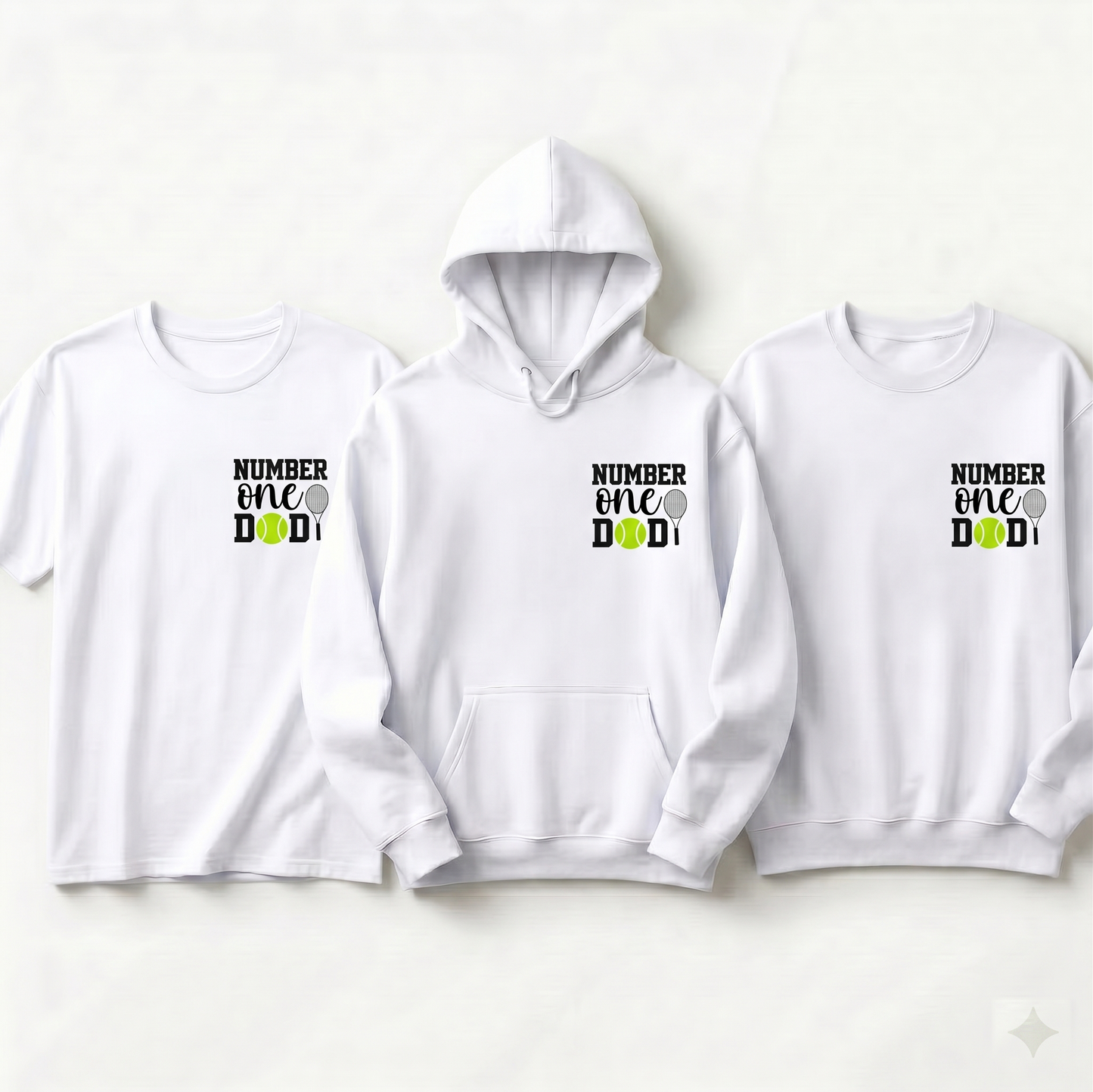 Custom Number One Tennis Dad Hoodie, Personalized Tennis Dad Shirt, Father's Day Tennis Gift, Number 1 Dad Sweatshirt