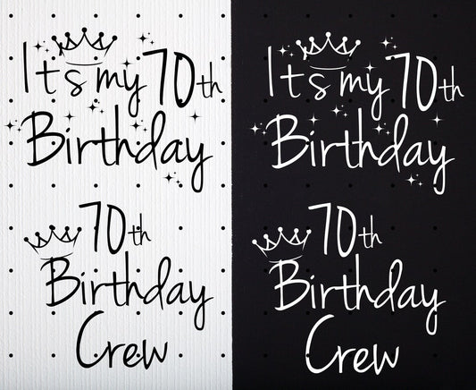 70th Birthday Crew T-Shirts, Milestone Birthday Shirts, It’s My 70th Birthday Tee, Matching Party Shirts, Birthday Queen Squad Apparel