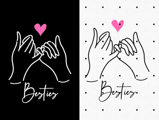Best Friend T-Shirts, Besties Custom Shirts, Pinky Promise BFF Tees for Girls Trip, Birthday Gift Idea, Best Friend Gifts