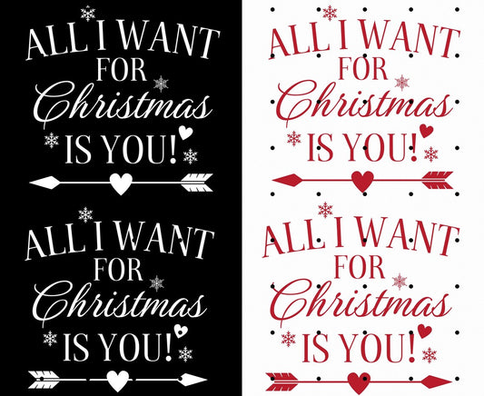 All I Want For Christmas Is You Couples Matching T-Shirts | His and Hers Holiday Shirts | Romantic Xmas Gift Set