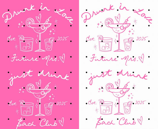 Bachelorette Party Shirts Bundle - Drunk in Love, Just Drunk, The Bach Club, Bachelorette Cocktail Club, Future Mrs Bride, Bridal Shower Tees