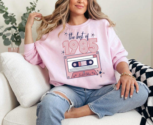 40th Birthday T-Shirt: Best of 1985 retro cassette design, perfect 80s themed gift for women turning 40.