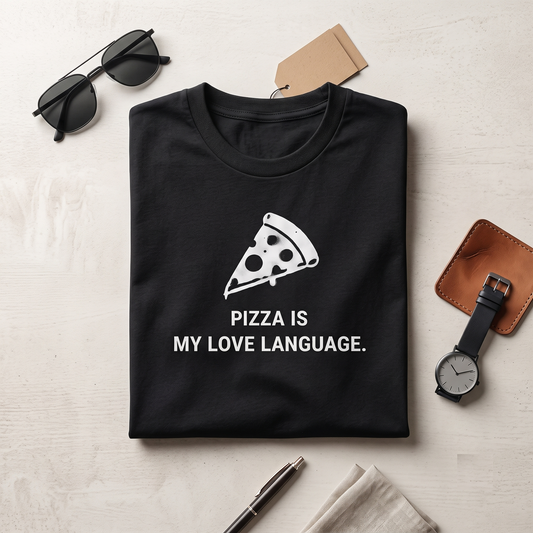 Custom Pizza Is My Love Language Shirt, Funny Pizza Lover Sweatshirt, Cute Foodie Hoodie, Personalized Pizza Slice Tee