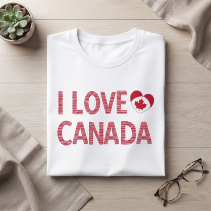 I Love Canada Shirt, Canadian Flag Heart Hoodie, Personalized Maple Leaf Sweatshirt