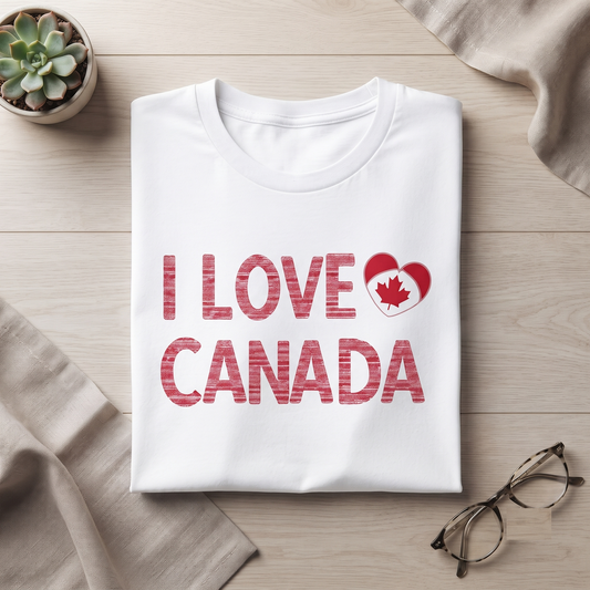 I Love Canada Shirt, Canadian Flag Heart Hoodie, Personalized Maple Leaf Sweatshirt