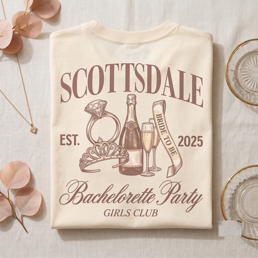 Scottsdale Bachelorette Party Hoodie, Girls Club Sweatshirt, Bridal Party Apparel
