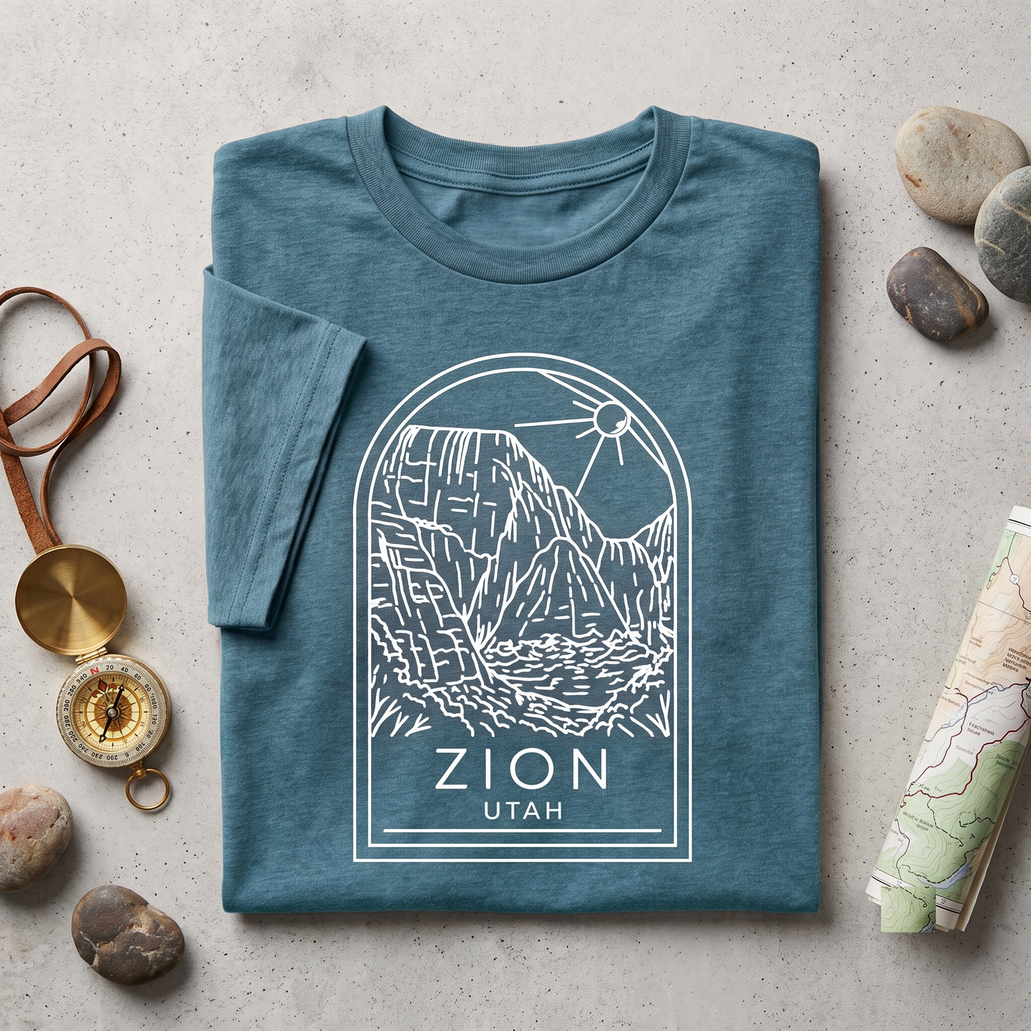 Custom Zion National Park Shirt, Vintage Zion Utah Sweatshirt, Minimalist Mountain Hoodie