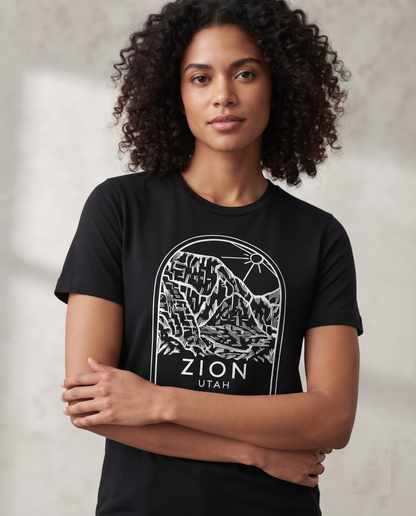 Zion National Park Shirt, Minimalist Utah Hiking Apparel, Custom Text Hoodie