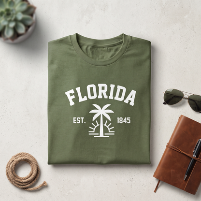 Custom Florida Vintage Collegiate Sweatshirt, Retro Palm Tree Hoodie