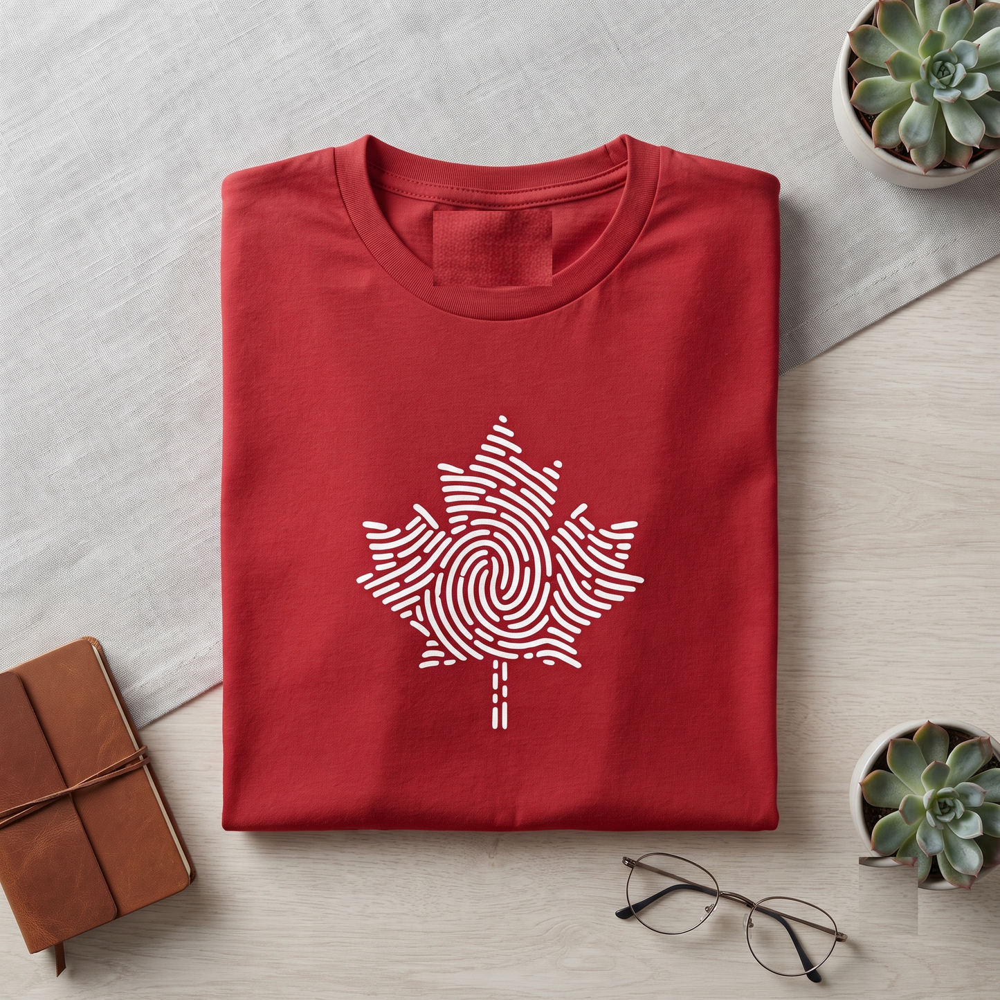 Custom Fingerprint Maple Leaf Shirt, Hoodie, Sweatshirt, Canadian Pride Apparel