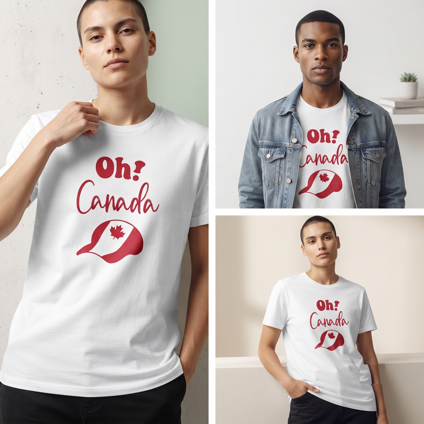 Custom Oh Canada Retro Baseball Cap Hoodie, Canadian Pride Sweatshirt, T-Shirt